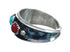 Navajo Turquoise Coral Sterling Silver Ring Size 12-3/4 JX130817