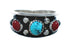 Navajo Turquoise Coral Sterling Silver Ring Size 9-3/4 JX130820
