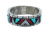 Multicolor Inlay Native American Sterling Silver Ring Size 12-1/4 JX130828