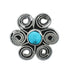 Native American Turquoise Sterling Silver Ring Size 7 JX130771