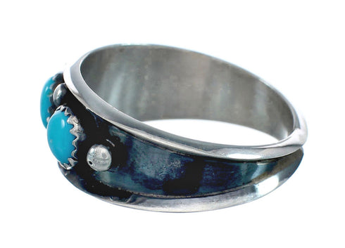 Sterling Silver Turquoise Navajo Ring Size 12-1/2 JX130801