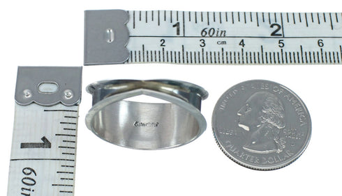 Sterling Silver Turquoise Navajo Ring Size 11 JX130800