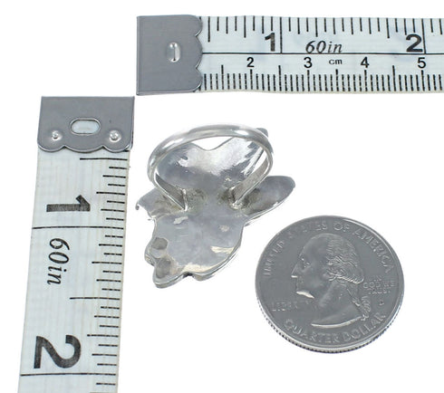 Hummingbird Zuni Multicolor Inlay Sterling Silver Ring Size 7-3/4 JX130846