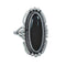 Native American Onyx Sterling Silver Ring Size 9 JX130762