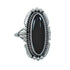 Native American Onyx Sterling Silver Ring Size 6 JX130759