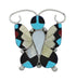 Genuine Sterling Silver Zuni Multicolor Butterfly Ring Size 8-3/4 JX130850