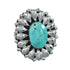 Navajo Genuine Sterling Silver Turquoise Ring Size 10-1/4 JX130787