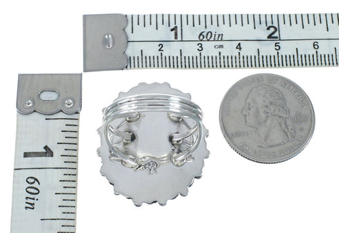 Navajo Genuine Sterling Silver Turquoise Ring Size 10-1/4 JX130787