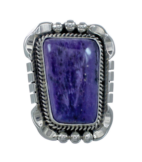 Purple Oyster Shell Navajo Sterling Silver Ring Size 6 JX130756