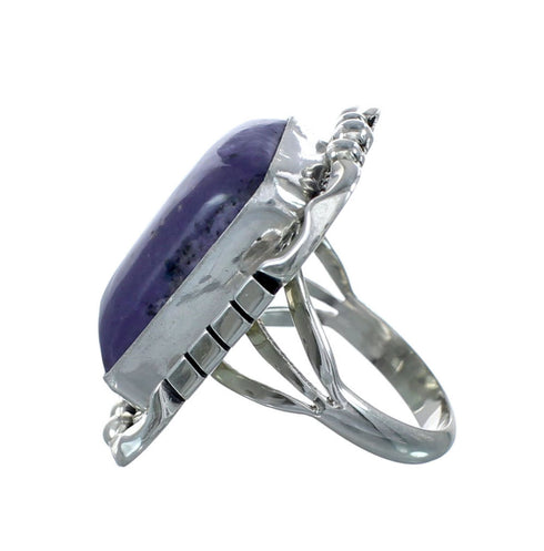 Purple Oyster Shell Navajo Sterling Silver Ring Size 6 JX130756
