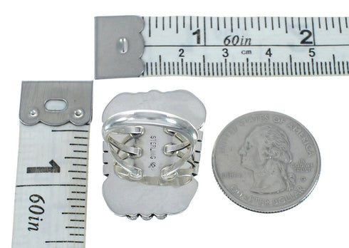 Purple Oyster Shell Navajo Sterling Silver Ring Size 6 JX130756