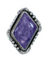 Purple Oyster Shell Navajo Sterling Silver Ring Size 9 JX130757