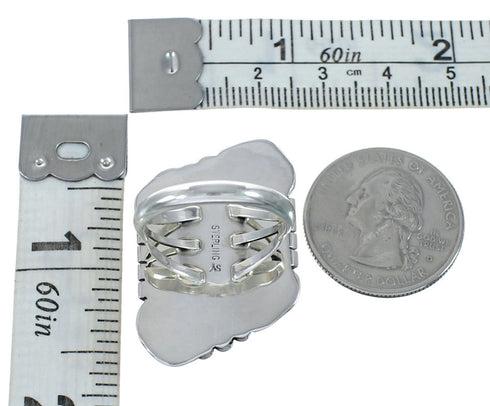 Purple Oyster Shell Navajo Sterling Silver Ring Size 9 JX130757