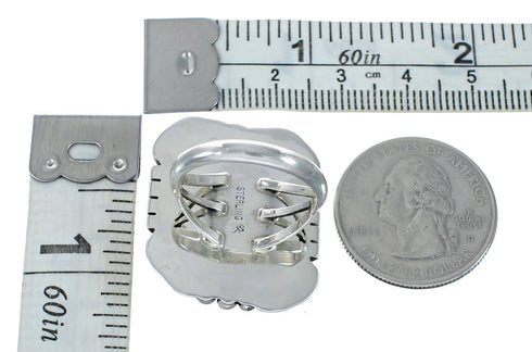 Purple Oyster Shell Navajo Sterling Silver Ring Size 8 JX130758