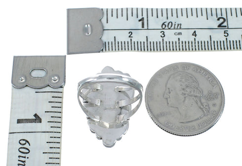 Native American Sterling Silver Multicolor Ring Size 6 JX130840