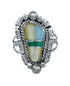 Native American Sterling Silver Multicolor Ring Size 8 JX130843