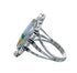 Native American Sterling Silver Multicolor Ring Size 8 JX130843