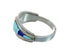Native American Zuni Sterling Silver Multicolor Ring Size 8-1/2 JX130838
