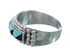 Multicolor Inlay Native American Sterling Silver Ring Size 9-3/4 JX130835