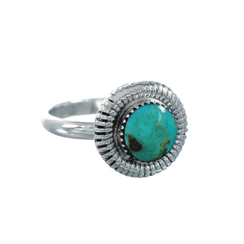 Navajo Genuine Sterling Silver Turquoise Ring Size 7 JX130781