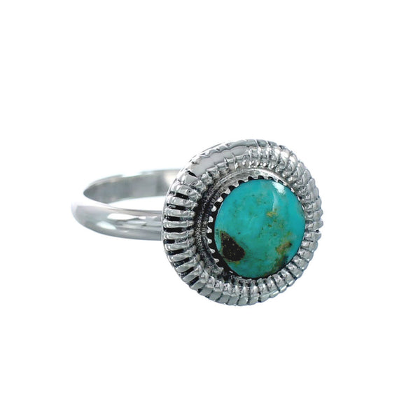 Navajo Genuine Sterling Silver Turquoise Ring Size 7 JX130781