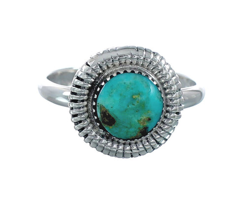Navajo Genuine Sterling Silver Turquoise Ring Size 7 JX130781