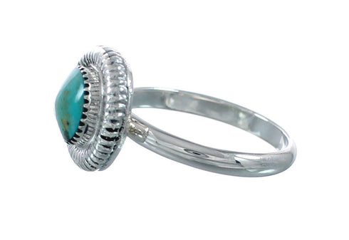 Navajo Genuine Sterling Silver Turquoise Ring Size 7 JX130781