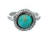 Navajo Genuine Sterling Silver Turquoise Ring Size 7 JX130782
