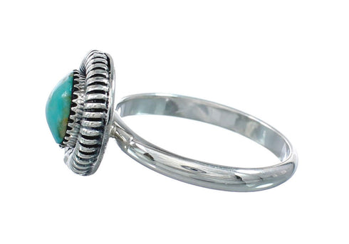 Navajo Genuine Sterling Silver Turquoise Ring Size 7 JX130782