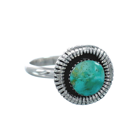 Navajo Genuine Sterling Silver Turquoise Ring Size 7 JX130783