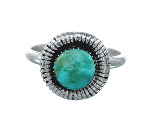 Navajo Genuine Sterling Silver Turquoise Ring Size 7 JX130783