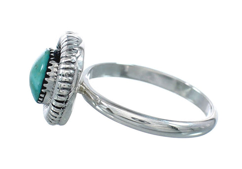 Navajo Genuine Sterling Silver Turquoise Ring Size 7 JX130783