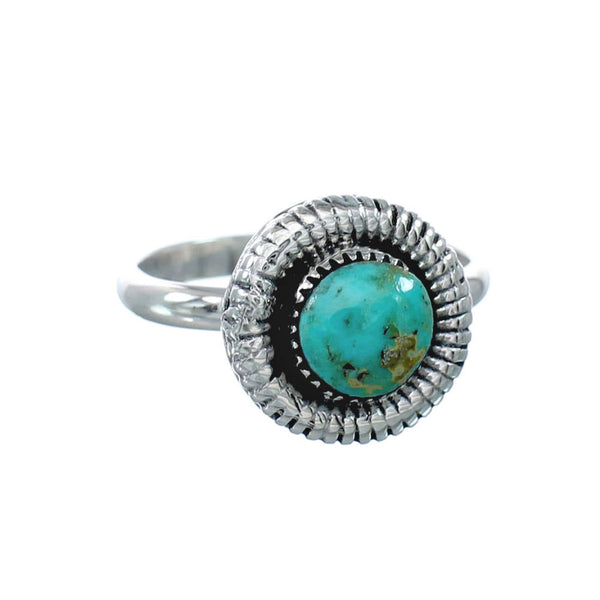 Navajo Genuine Sterling Silver Turquoise Ring Size 7 JX130784