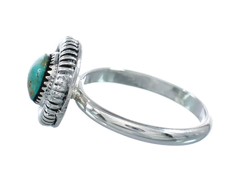Navajo Genuine Sterling Silver Turquoise Ring Size 7 JX130784