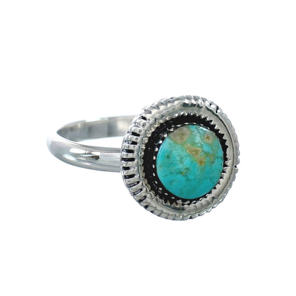Navajo Genuine Sterling Silver Turquoise Ring Size 7 JX130785