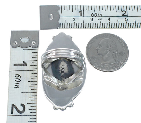 Navajo Genuine Sterling Silver Turquoise Ring Size 9-1/2 JX130790