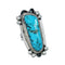 Navajo Genuine Sterling Silver Turquoise Ring Size 9-1/4 JX130791