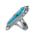 Navajo Genuine Sterling Silver Turquoise Ring Size 9-1/4 JX130791