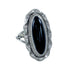 Native American Onyx Sterling Silver Ring Size 8 JX130908