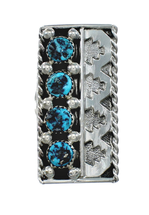 Native American Turquoise Sterling Silver Ring Size 8 JX130898