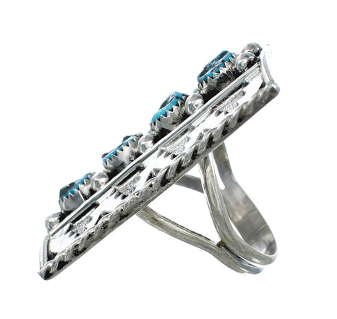 Native American Turquoise Sterling Silver Ring Size 8 JX130898