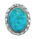 Native American Sterling Silver Turquoise Ring Size 7 JX130902
