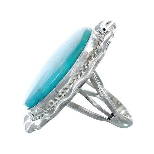 Native American Sterling Silver Turquoise Ring Size 7 JX130902