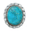 Native American Sterling Silver Turquoise Ring Size 7 JX130903