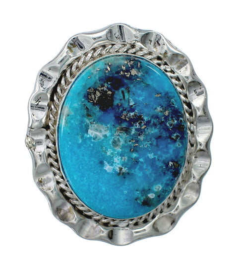 Native American Sterling Silver Turquoise Ring Size 6 JX130904
