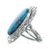 Native American Sterling Silver Turquoise Ring Size 6 JX130904