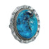 Native American Sterling Silver Turquoise Ring Size 8 JX130905