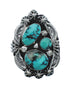Genuine Sterling Silver Navajo Turquoise Ring Size 9-1/2 JX130891