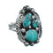 Genuine Sterling Silver Navajo Turquoise Ring Size 9 JX130893