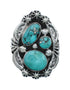 Genuine Sterling Silver Navajo Turquoise Ring Size 9 JX130893